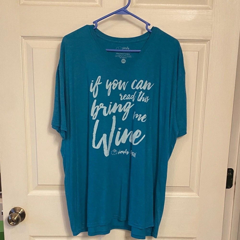 Teal Blue Graphic T-Shirt XXL
